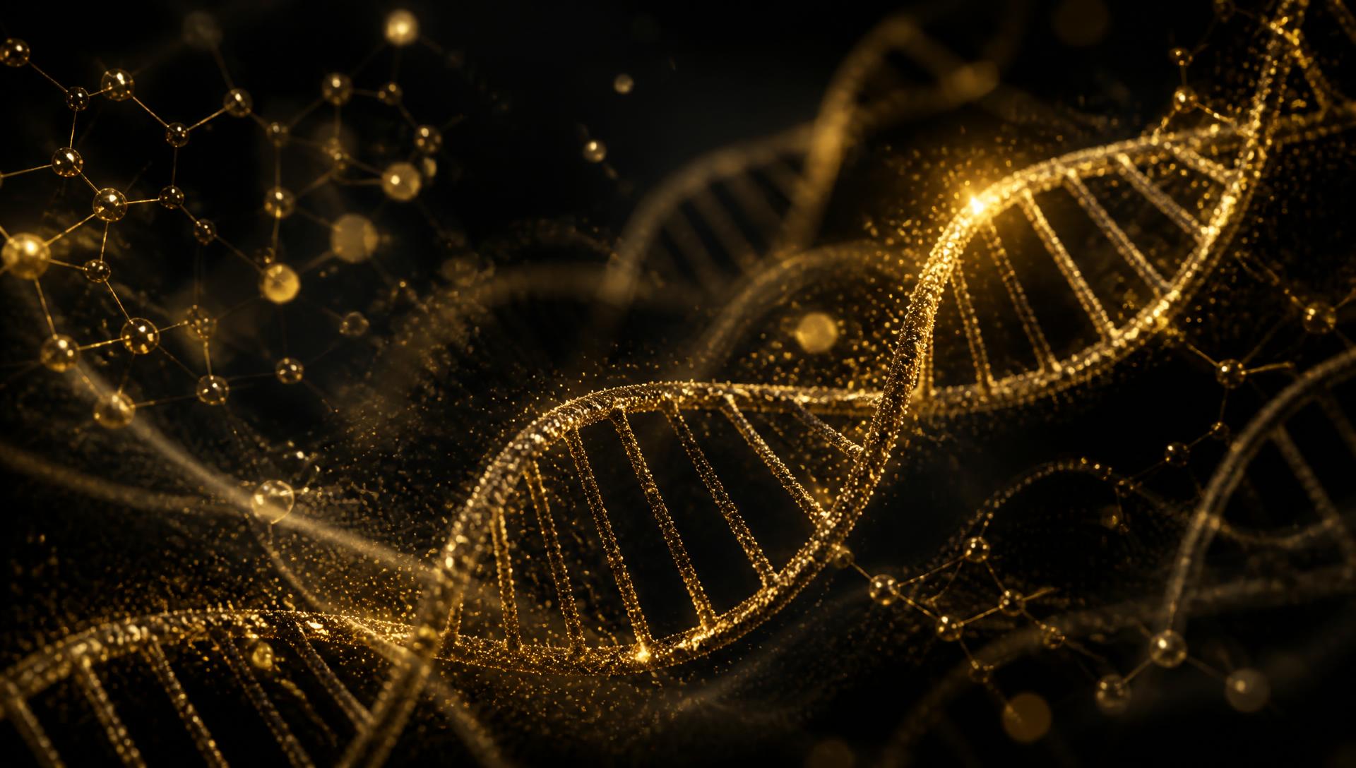 Golden helix and molecular lattice